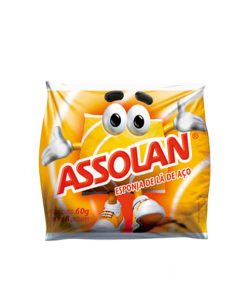 Esponja de Lã de Aço Assolan - Pacote com 8 unidades