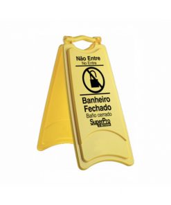 Placa banheiro fechado