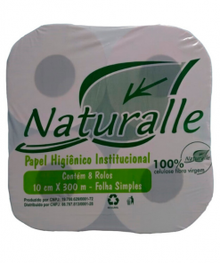 * Papel Higiênico Rolão 100% Fibra Celulósica Naturalle 8x300mt