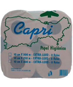* Papel Higiênico Rolão Luxo Capri 8x300mt