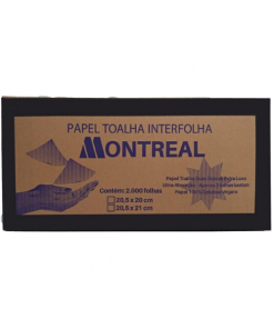 * Papel Toalha Interfolha 21x20 100% Celulose Montreal Caixa com 2000 folhas