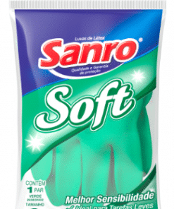 Luva Látex Multiuso Verde Sanro Soft