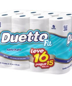 Papel Higiênico Folha Dupla Duetto Fit 30 metros